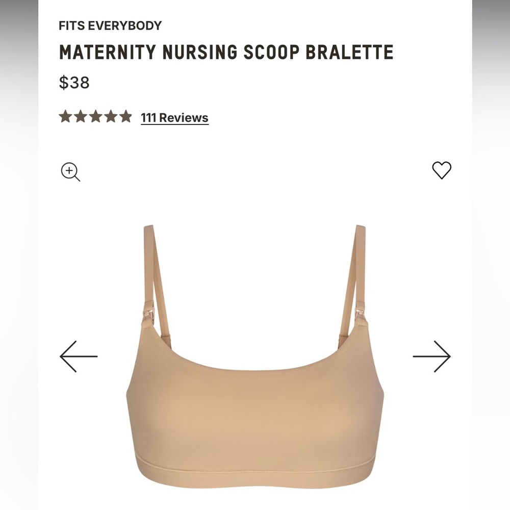 SKIMS Maternity Nursing Scoop Bralette